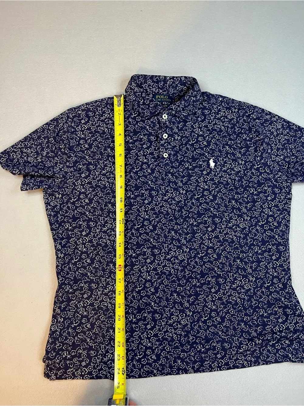 Polo Ralph Lauren Blue Floral Polo Shirt - Large L